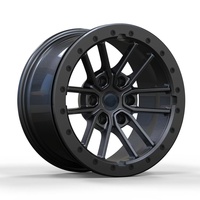 Ruedas de Aluminio Forjado Geruida S3-00040 18-24, Diseño Personalizado Negro Mate, Multirradio, Profundas, con Certificación DOT para F150, Garantía de 6 Años