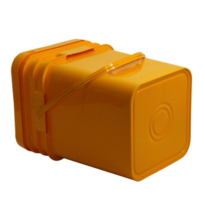 Barils en <span class=keywords><strong>plastique</strong></span> PP jaunes personnalisés à ouverture supérieure de 5L, 10L, 20L, 30L, 50L, seau carré, seau - Product Image 2