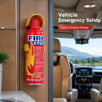 Extincteur d'incendie miniature pour voiture Fire Stop 100 ml/500 ml, spray aérosol portable pour l'extinction des incendies avec support mural