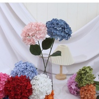 Fleur artificielle d'hortensia, faux hortensia en gros, hortensia en soie de 62 cm, haute qualité, tige unique, décorations pour la maison