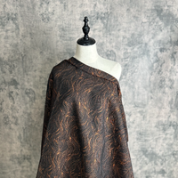 Kain Brokat Jacquard 100% Poliester Motif Bunga Kain Celup Benang Tekstil Tenun untuk Gaun JSB-1099F