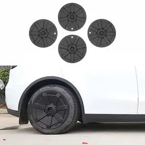 Enjoliveurs centraux de voiture 3 S X avec logo OEM, noir mat, ABS, décoratifs, faciles à installer, fabricants d'enjoliveurs de roues pour Tesla Model Y