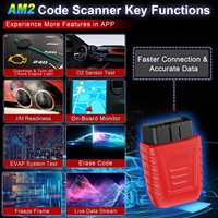 Escáner Automotriz BT5.0 OBD2 ELM327 V1.5 de Plástico Lector Analizador y Herramienta de Diagnóstico de Códigos de Motor para Coches Desde 1996 (Rojo)