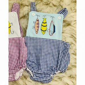Preorder Kids Clothes NO MOQ Fishing Design Summer Fashion <b>Romper</b> Baby Clothes - Product Image 1