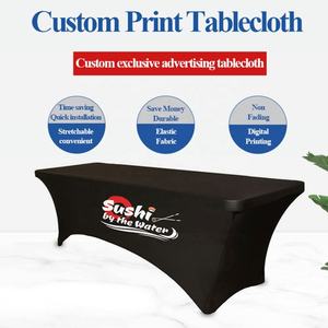 Custom Print Stretch Fitted <b>Table</b> <b>Cover</b> Tight Spandex 8Ft 6Ft Rectangle <b>Table</b> Cloths With Logo for Business Advertising Events - Product Image 6