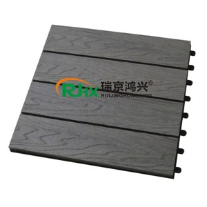 Dalles de terrasse emboîtables WPC carrées, imperméables, à grain de bois composite, pour <span class=keywords><strong>extérieur</strong></span> - Product Image 5
