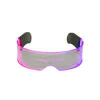 Lunettes LED Cyberpunk multicolores, alimentées par batterie, pour festivals de musique, soirées, lunettes lumineuses portables