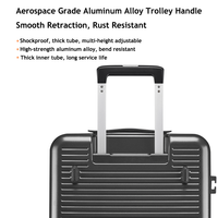Maleta de Viaje Expandible Ligera de ABS+PC, Diseño Clásico y Moderno, Apertura Frontal, Ruedas Giratorias de Aluminio, Cierre TSA, Silenciosa, Ruedas 360°, Poliéster