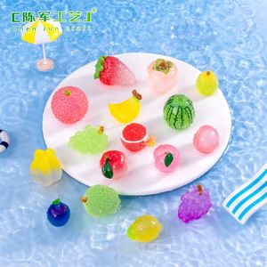 Boîte surprise de fruits lumineux de simulation alimentaire Weij, petits accessoires décoratifs mignons à faire soi-même, mini figurines en résine pour bureau - Product Image 3
