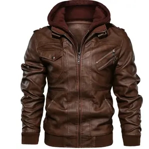 Куртка мужская короткая из натуральной кожи, мотоциклетный жакет из натуральной воловьей и овечьей шкуры, черный Байкерский стиль, на осень/зиму