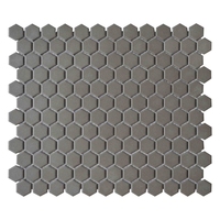 Carrelage en porcelaine hexagonal rose mat, carrelage mosaïque en céramique pour mur d'hôtel