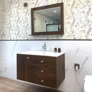 <b>Walnut</b> ceramic integrated basin hanging <b>cabinet</b> bathroom <b>cabinet</b> wash basin washbasin washbasin - Product Image 1