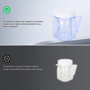 Mini tarro de plástico transparente de 1 taza de repuesto apto para la mayoría de las licuadoras Osterize - Product Image 6