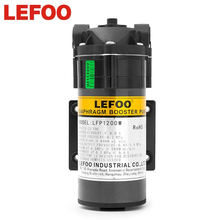 LEFOO 200 gpd ro booster pumps diaphragm pump ro water purifier 24volt pressure membrane pump