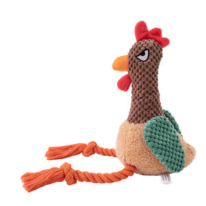 Giocattolo da Masticare per Cani Ecologico a Doppio Strato con Motivo Animale, Peluche con Suono BB e Carta Sfrigolante, Corda di Cotone per Tug-of-War e Addestramento - Product Image 4