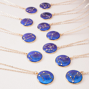 Collar con Colgante de Humor que Cambia de Color con la Temperatura, Collar con 12 Constelaciones del Zodiaco, Joyería, Regalos de Cumpleaños - Product Image 1