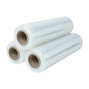 Machine Hand Stretch Film LLDPE Packaging Plastic Roll Pallet Wrap Stretch Plastic Film For Packaging