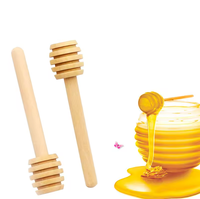 Bâtonnet à miel en bois poli naturel à tête spirale pour pots de miel, thé, pâtisserie, réutilisable, écologique, ustensile de cuisine