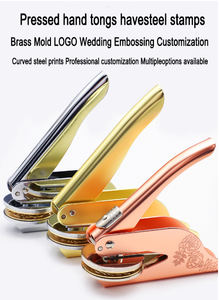 Sello de acero con pinza manual, sello de goma, en stock. Suministros de impresión, grabado publicitario, grabado en acero inoxidable - Product Image 3