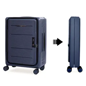 กระเป๋าเดินทางโพลีเอสเตอร์พับได้24นิ้วกระเป๋าเดินทางพับได้พร้อมล็อค TSA