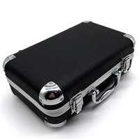 Élégant étui en cuir noir avec coffret cadeau d'impression de marque de distributeur pour kits de maquillage