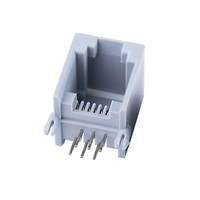Conector RJ11 al por Mayor, Conector Hembra de 6 Pines para Montaje en PCB, Enchufe Modular para Interfaz de Red Telefónica, Conector PCB-6P6C
