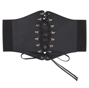 Cinturón Corsé Ultra Ancho de PU al por Mayor para Mujer, Cinturón Decorativo para Vestido, Estilo Casual, Faja Elástica para Ropa de Mujer - Product Image 3