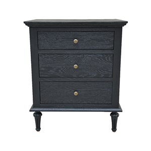 HL157-1 <span class=keywords><strong>Table</strong></span> <span class=keywords><strong>de</strong></span> <span class=keywords><strong>chevet</strong></span> à 3 tiroirs en chêne massif <span class=keywords><strong>de</strong></span> style classique rustique français, design antique, pour appartement et salon - Product Image 4