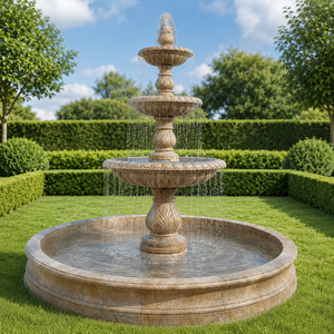 Fontaine de jardin moderne en marbre et granit avec statue de cygne - Écologique et durable - Product Image 2