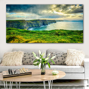 Los acantilados de Moher en Irlanda cuadros lienzo pintura naturaleza paisaje marino paisaje pared arte impresiones para decoración del hogar - Product Image 4