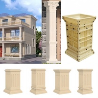 Haute qualité en plastique creux carré colonnes romaines béton pilier Base moules fleur pierre pilier Moluld pour la décoration de la maison