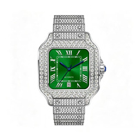 Maßgefertigte Luxus Hip-Hop Moissanit-Diamant-Uhr mit Iced-Out-Design für Modemarken