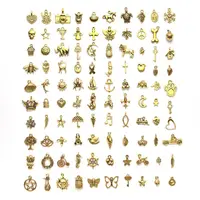 Pendentifs mixtes en or, breloques antiques tibétaines, pour la fabrication de bijoux, bricolage, pour collier, Bracelet, 100 pièces, vente en gros