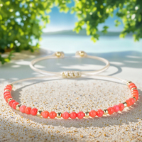 Qualité Garantie Designer Charme Bracelets Améthyste Teint Corail Perlé pour Femmes et Hommes À La Mode Style Cuivre Bijoux En Gros