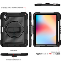Étui robuste de haute qualité pour tablette iPad 11e génération A16 11 pouces, design antidérapant, avec emplacement pour stylet et bandoulière