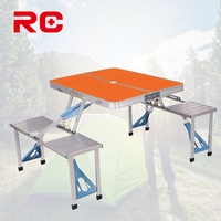 Mallette Portable pliable avec parapluie, Table à manger, pour pique-nique Camping, en plein air