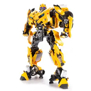Deformável modelo de brinquedo automóvel robô amarelo traje de robô para negócios