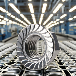 Écrou M4 M5 M6 M8 <span class=keywords><strong>m10x1</strong></span> 25 écrou de blocage à bride Acier inoxydable DIN6923 écrou à bride dentelée - Product Image 5