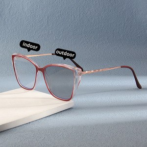 Women's Lightweight Photochromic Metal Optical <b>Glasses</b> Anti-Blue <b>Light</b> Eyeglasses for Daily Life Computer <b>Reading</b> Classic Style - Product Image 1