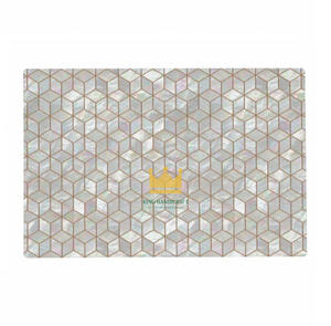 Set de table rectangulaire moderne en nacre écologique fait à la main avec une épaisseur de 6 mm pour la décoration de table, bon prix - Product Image 2