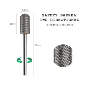 HYTOOS Pulidor de Uñas de Doble Punta de Carburo de Seguridad con Parte Superior Lisa de 2.35mm, Herramienta Empujadora de Cutículas Cuadrada Grande para Manicura y Eliminación de Gel - Product Image 3
