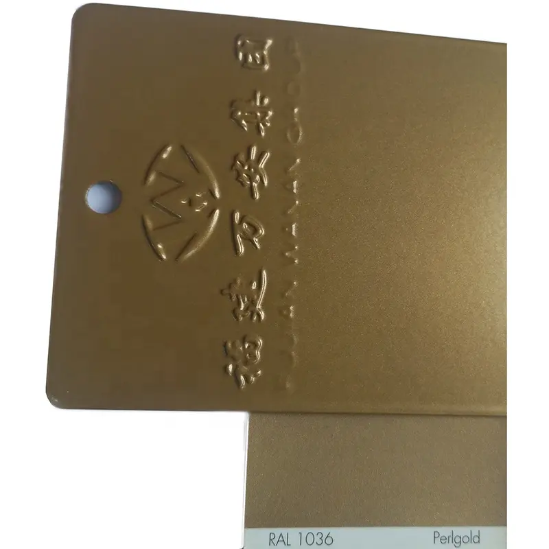 Fujian wanita emas kilau ral 1036 standar Eropa TGIC Gratis penggunaan luar ruangan bubuk lapisan poliester