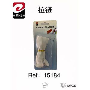 Mnj Zipper 70Cm White For Clothing And Bags - Product Image 1