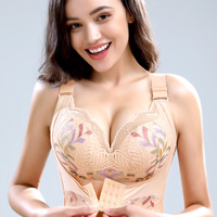 Soutiens-Gorge Pigeonnants Rembourrés pour Femmes, Bonnets Grands C D E, en Dentelle Ajustable, Sans Armature, Sous-Vêtements Corset