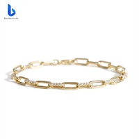 Bracelet personnalisé en argent 925 avec moissanite, breloque lettre initiale et bracelet haut de gamme pour femme – Vente en gros directe usine