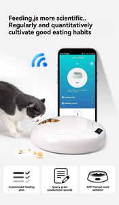 Alimentatore automatico per animali domestici intelligente per l'alimentazione di cani e gatti App per il funzionamento a tempo cibo umido ciotola per gatti - Product Image 4