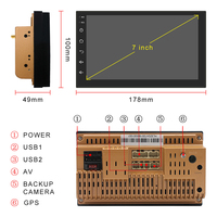 Autoradio universel TS10 7708 Android 7 pouces Octa Core DSP IPS 4G 32G avec Carplay 2.5D, GPS, BT, 4G SIM et Wifi