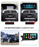Unité principale Linux T113 12,3 pouces pour Mercedes-Benz Classe C W204 S204 C200, CarPlay sans fil, Android Auto, Plug and Play