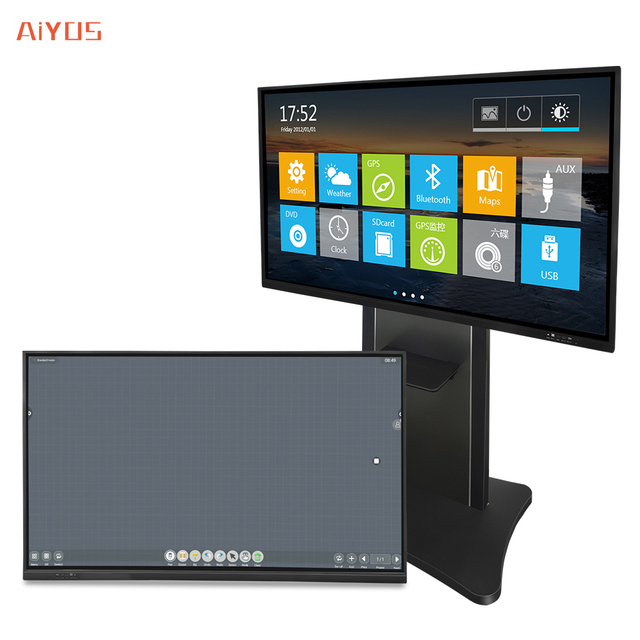 Digital Interactive LCD Touch Display Screen 65/75/85/100 Inch Electronic Advertising Interactive Boards Inflatables Splicing