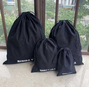High Quality Custom Logo Canvas Cotton <b>Drawstring</b> <b>Bag</b> Black Reusable Gift Dust <b>Bag</b> Packaging Cloth - Product Image 3